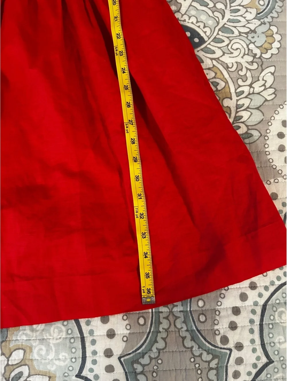 J.Crew Red Linen Cotton Blend Sleeveless Dress Size Large